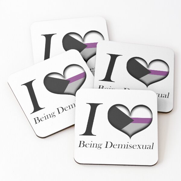 Item preview, I Heart Being Demisexual Design Pride Flag Colored Heart designed and sold by LiveLoudGraphic.
