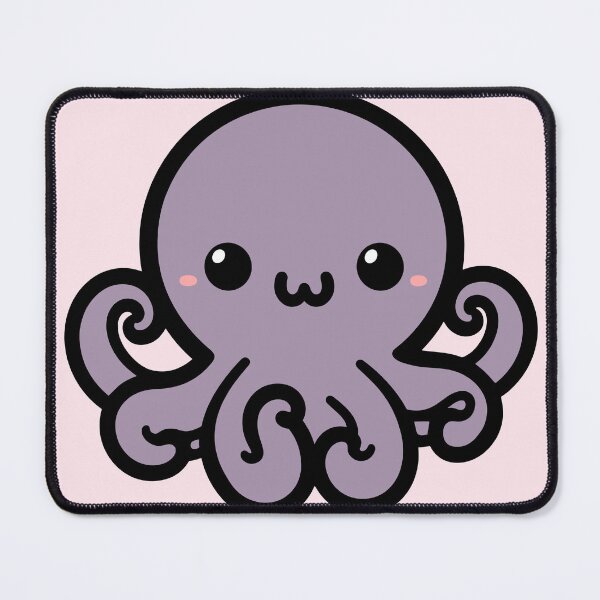 Item preview, Kawaii Purple Octopus Cartoon designed and sold by theartfulaspie.