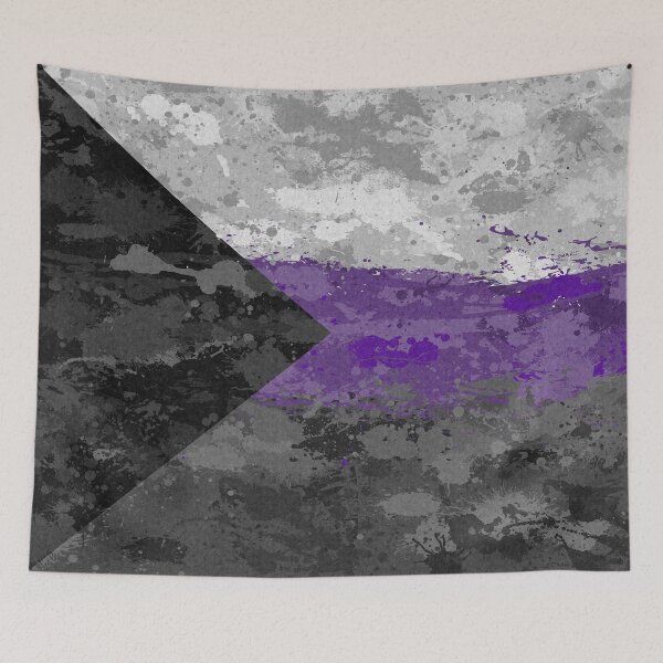 Item preview, Abstract Paint Splatter Demisexual Pride Flag Pattern designed and sold by LiveLoudGraphic.