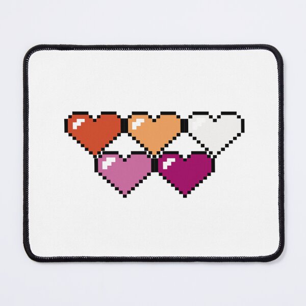Item preview, Pixel hearts lesbian pride designed and sold by MahouBoyStudios.