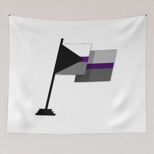 Item preview, Large Waving Flag in Demisexual Pride Flag Colors designed and sold by LiveLoudGraphic.