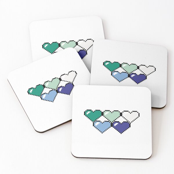 Item preview, Pixel hearts gay pride designed and sold by MahouBoyStudios.