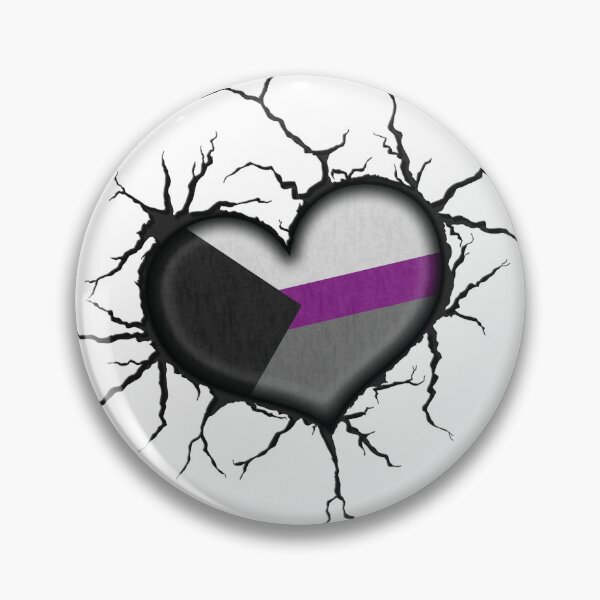 Item preview, Demisexual Heart Thrown into Cracked surface designed and sold by LiveLoudGraphic.