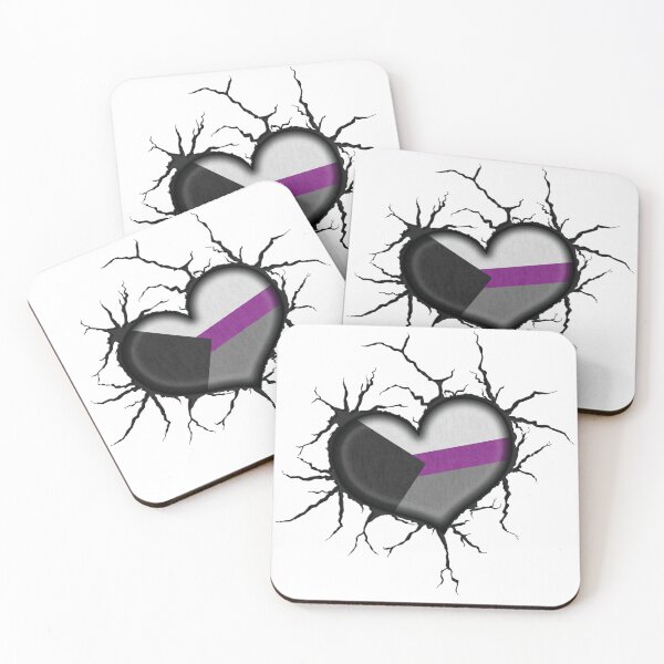 Item preview, Demisexual Heart Thrown into Cracked surface designed and sold by LiveLoudGraphic.
