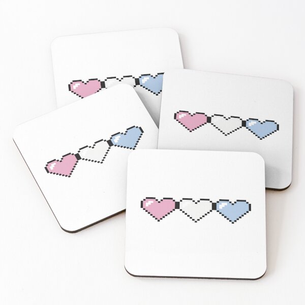 Item preview, Pixel hearts trans pride designed and sold by MahouBoyStudios.