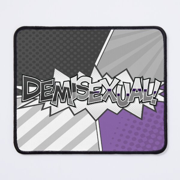 Item preview, Halftone Demisexual Pride Typography with Flag Background designed and sold by LiveLoudGraphic.