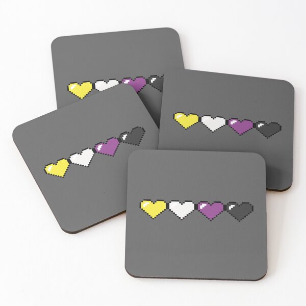 Item preview, Pixel hearts enby pride designed and sold by MahouBoyStudios.