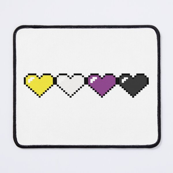 Item preview, Pixel hearts enby pride designed and sold by MahouBoyStudios.