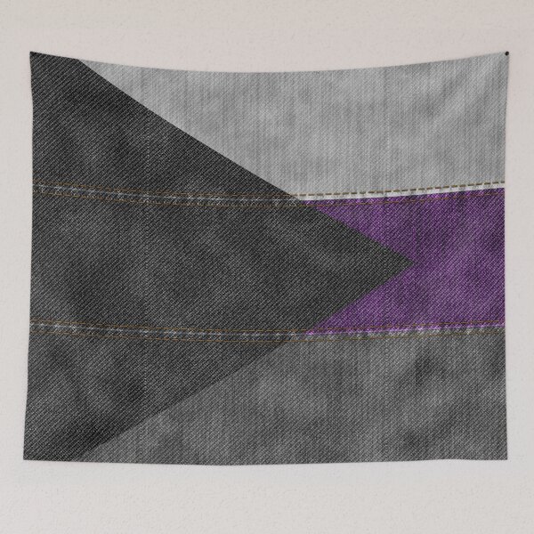 Item preview, Denim Textured Seamless Demisexual Pride Flag Pattern designed and sold by LiveLoudGraphic.