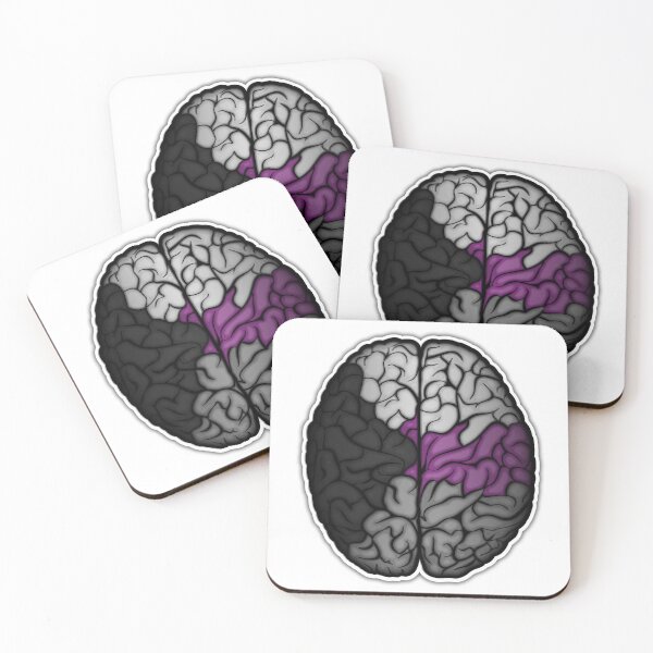 Item preview, Large Demisexual Pride Flag Colored Brain Vector designed and sold by LiveLoudGraphic.