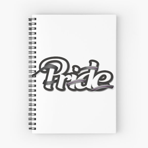Item preview, Demisexual pride flag colored ribbon wrapped around the letters of the word PRIDE designed and sold by LiveLoudGraphic.