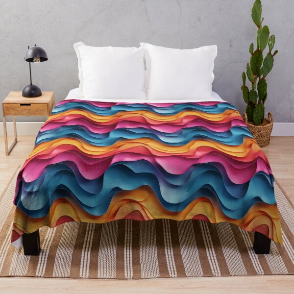 Item preview, Colorfull Abstract Waves Pattern designed and sold by NTGUILTY.