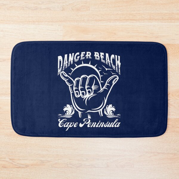 Item preview, Danger Beach Cape Peninsula South Africa Shaka Surf- White designed and sold by SurfingLocales.