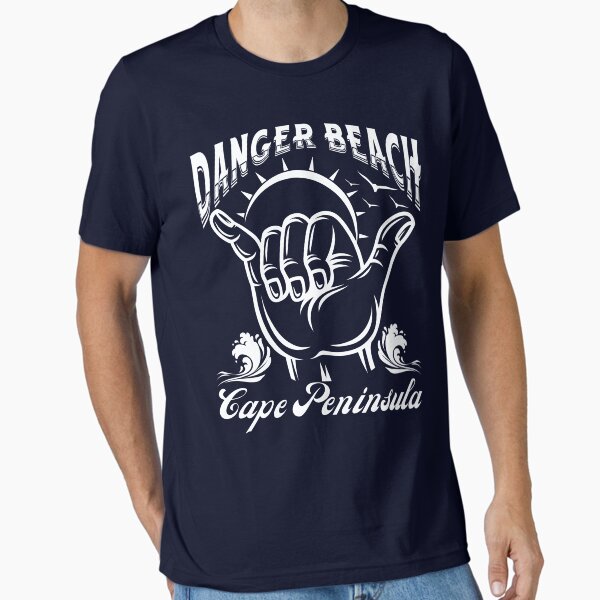 Artikel-Vorschau von Danger Beach, Kap-Halbinsel, Südafrika, Shaka Surf - Weiß, designt und verkauft von SurfingLocales.