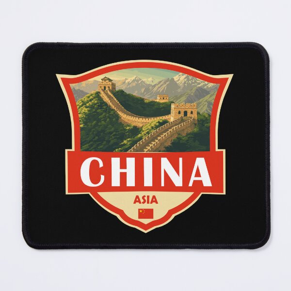 Item preview, China Illustration Retro Badge designed and sold by KrisSidDesigns.