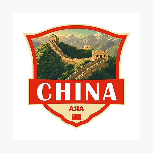 Item preview, China Illustration Retro Badge designed and sold by KrisSidDesigns.