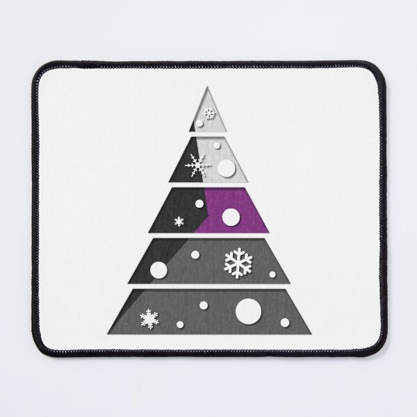 Item preview, Minimalist Christmas Tree in Demisexual Pride Flag Colors designed and sold by LiveLoudGraphic.