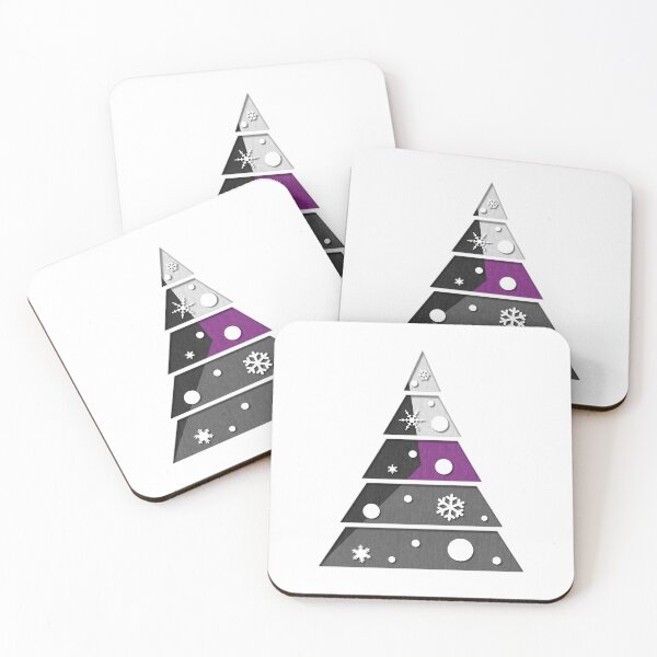 Item preview, Minimalist Christmas Tree in Demisexual Pride Flag Colors designed and sold by LiveLoudGraphic.