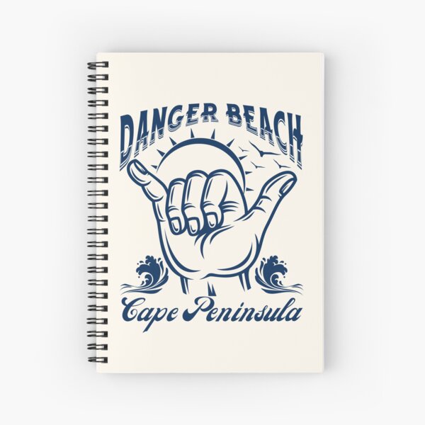 Item preview, Danger Beach Cape Peninsula South Africa Shaka Surf- Navy designed and sold by SurfingLocales.