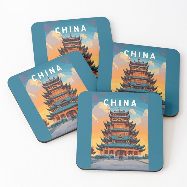 Item preview, China Illustration Travel Art Vintage designed and sold by KrisSidDesigns.