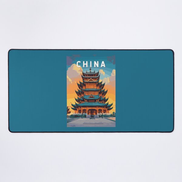 Item preview, China Illustration Travel Art Vintage designed and sold by KrisSidDesigns.