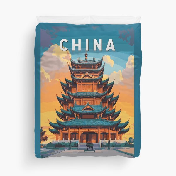Item preview, China Illustration Travel Art Vintage designed and sold by KrisSidDesigns.