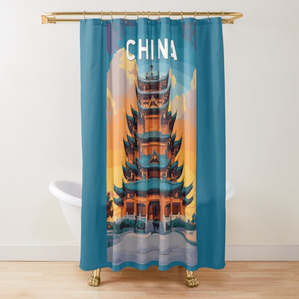 Item preview, China Illustration Travel Art Vintage designed and sold by KrisSidDesigns.