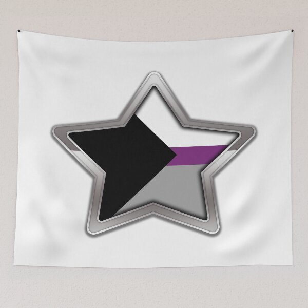 Item preview, Large Demisexual Pride Flag Colored Star with Chrome Frame designed and sold by LiveLoudGraphic.