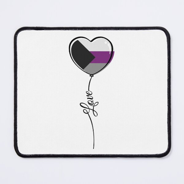 Item preview, Demisexual Pride Minimalist Heart Balloon with Love designed and sold by LiveLoudGraphic.