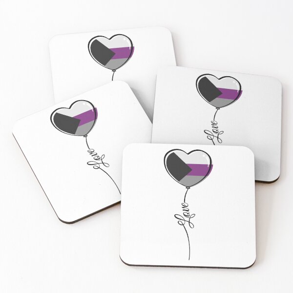 Item preview, Demisexual Pride Minimalist Heart Balloon with Love designed and sold by LiveLoudGraphic.
