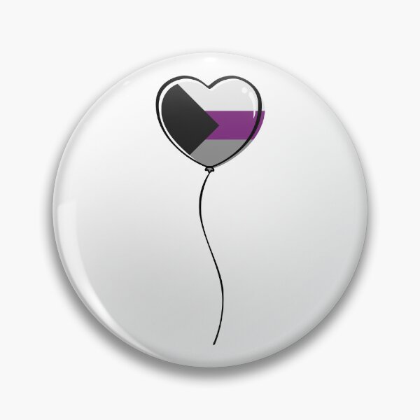 Item preview, Demisexual Pride Minimalist Heart Balloon designed and sold by LiveLoudGraphic.