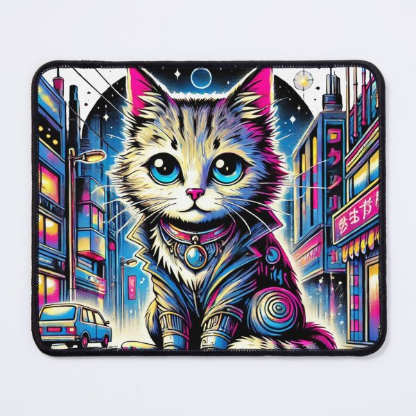 Item preview, Cool Neon Stray Cat designed and sold by JonelleTshirts.
