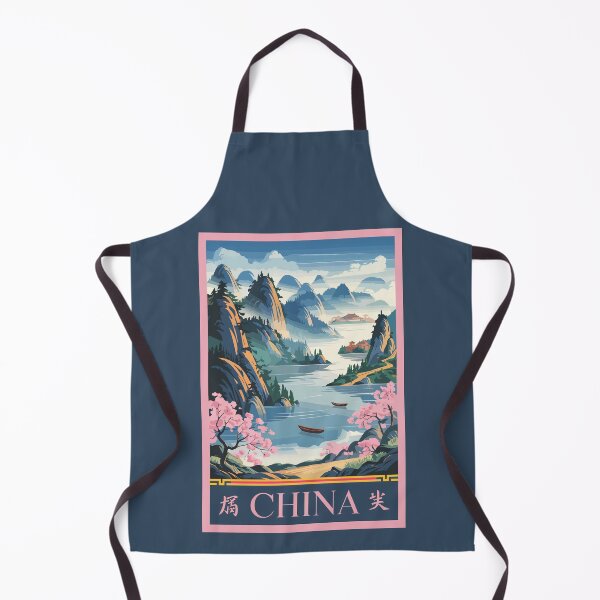 Item preview, China Illustration Pink Travel Art Vintage designed and sold by KrisSidDesigns.