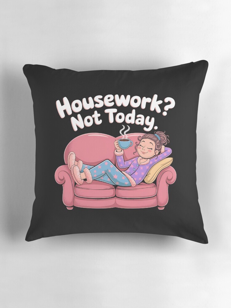 Thumbnail 3 of 4, Pillow, April 7th National No Housework Day designed and sold by MartaDreamCraft.