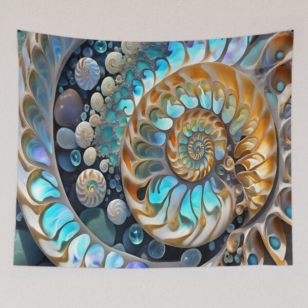 Item preview, Iridescent Nautilus in the shore designed and sold by artedamensagem.