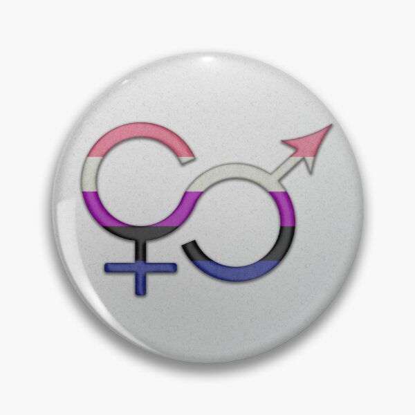 Item preview, Gender Fluid Symbol in Pride Flag Colors designed and sold by LiveLoudGraphic.