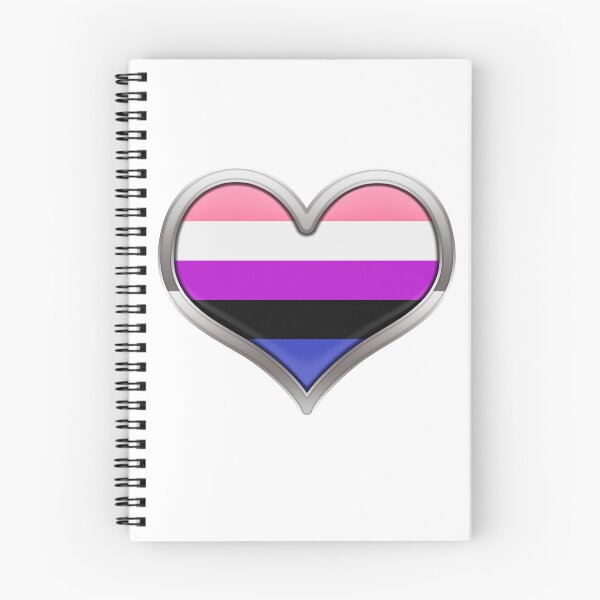 Item preview, Large Gender Fluid Pride Flag Colored Heart with Chrome Frame designed and sold by LiveLoudGraphic.