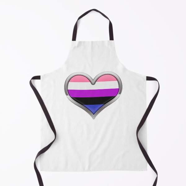 Item preview, Large Gender Fluid Pride Flag Colored Heart with Chrome Frame designed and sold by LiveLoudGraphic.