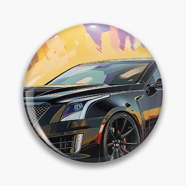 Artikelvorschau, Schwarzes Cadillac ATS-V Coupé im Pop-Art-Stil – mutige, elegante und kraftvolle Automobilkunst entworfen und verkauft von AutoPopStudio.