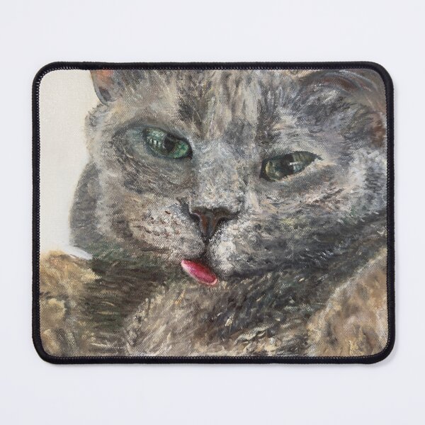 Item preview, Russian Blue Gray Tiger Cat designed and sold by Lori Roscup.