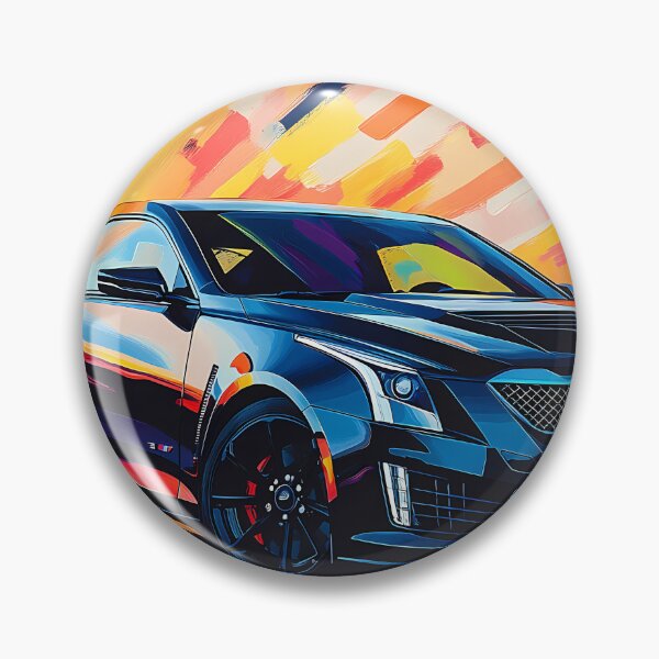 Artikelvorschau, Pop-Art-Schwarzes Cadillac ATS-V Coupé – Mutige, elegante und kraftvolle Automobilkunst II entworfen und verkauft von AutoPopStudio.