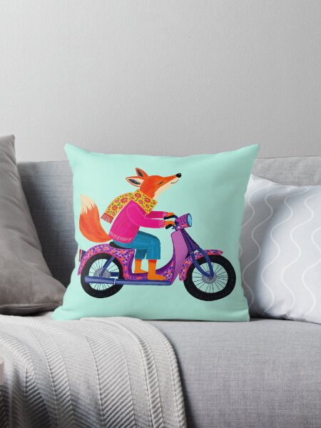 Item preview, Foxy Moped Colorful Painting designed and sold by Magnolia Valley Art.