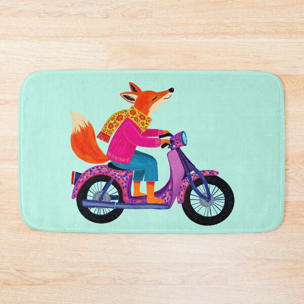 Item preview, Foxy Moped Colorful Painting designed and sold by Magnolia Valley Art.