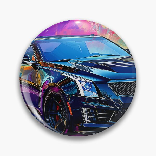 Artikelvorschau, Pop-Art-Schwarzes Cadillac ATS-V Coupé – Mutige, elegante und kraftvolle Automobilkunst III entworfen und verkauft von AutoPopStudio.