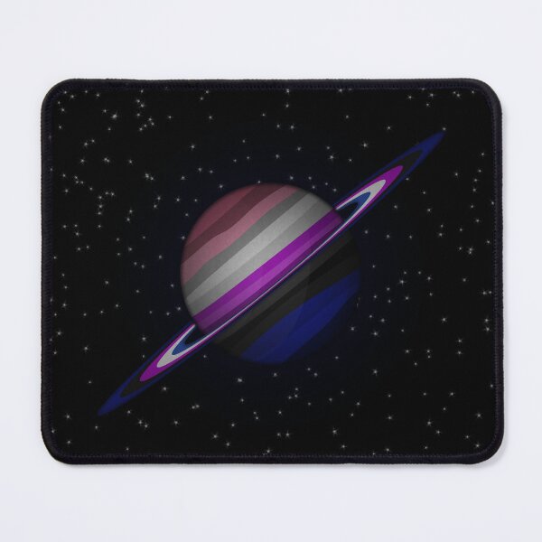 Item preview, Planet and Rings in Gender Fluid Pride Flag Colors designed and sold by LiveLoudGraphic.
