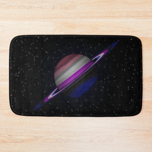 Item preview, Planet and Rings in Gender Fluid Pride Flag Colors designed and sold by LiveLoudGraphic.