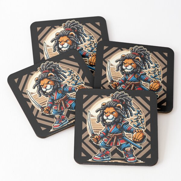 Aperçu de l'œuvre Rasta Lion Samurai Baller créée et vendue par SavvyEarth.
