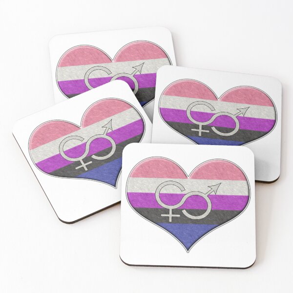 Item preview, Large Gender Fluid Pride Flag Colored Heart designed and sold by LiveLoudGraphic.