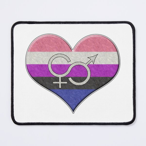 Item preview, Large Gender Fluid Pride Flag Colored Heart designed and sold by LiveLoudGraphic.