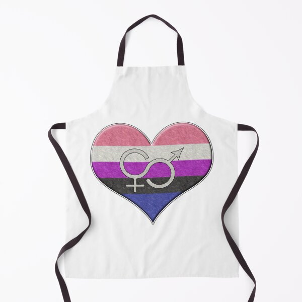 Item preview, Large Gender Fluid Pride Flag Colored Heart designed and sold by LiveLoudGraphic.